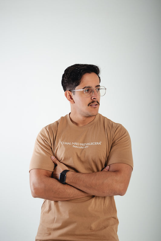 Camiseta O mal não prevalecerá - Papa Leão XIV ref 3243