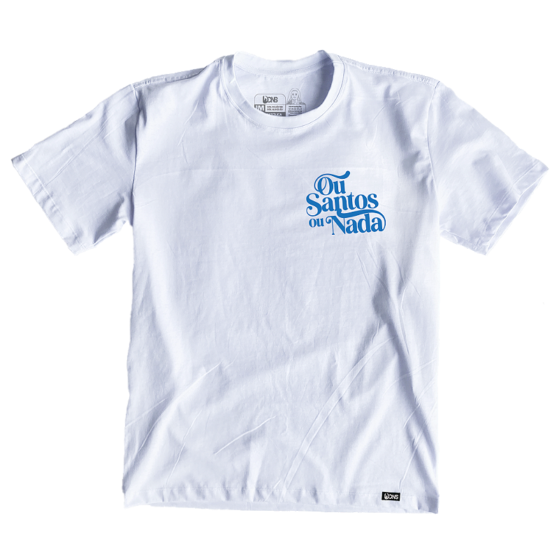 Camiseta Oversized Ou Santos ou Nada - Branco ref 3201