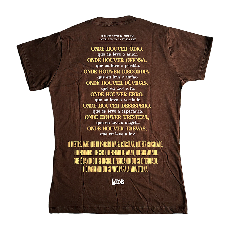 Women’s Fitted Tee – Usedons Saint Francis of Assisi - Brown