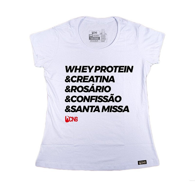 Women’s Fitted Tee – Whey, Confession, and Mass