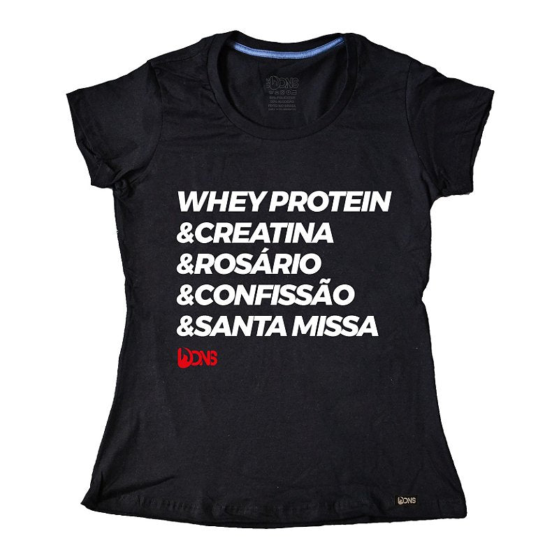 Women’s Fitted Tee – Whey, Confession, and Mass