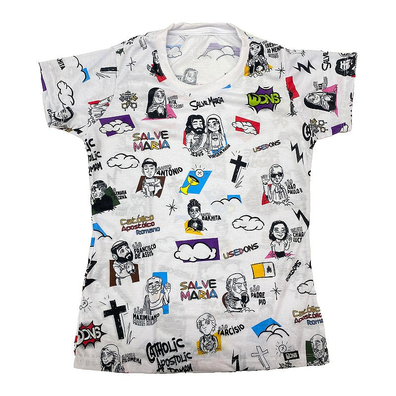 Women’s Fitted Tee – Usedons Cartoon Saints
