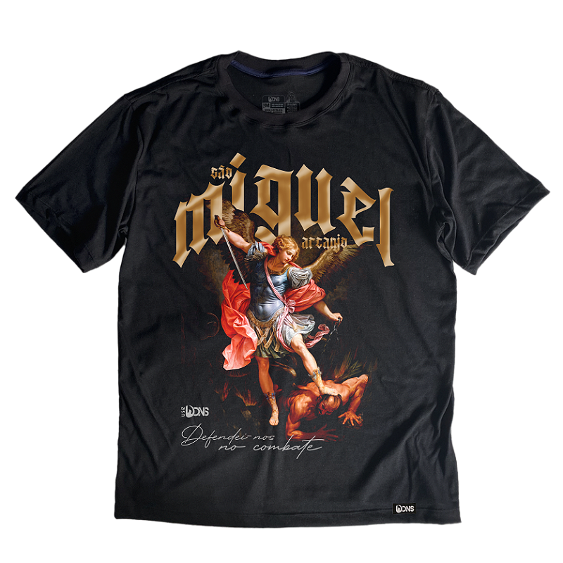 Camiseta Oversized São Miguel Arcanjo 'Combate' - Preto ref 3222