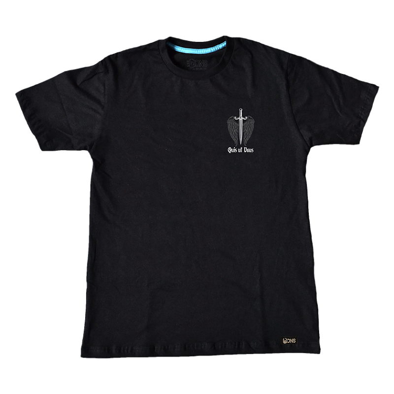 Camiseta São Miguel Arcanjo Preto Monocromático - ref 217