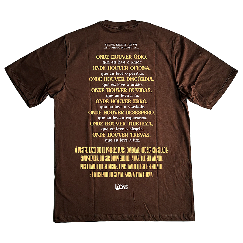 Usedons Saint Francis of Assisi T-Shirt - Brown - Ref. 3178