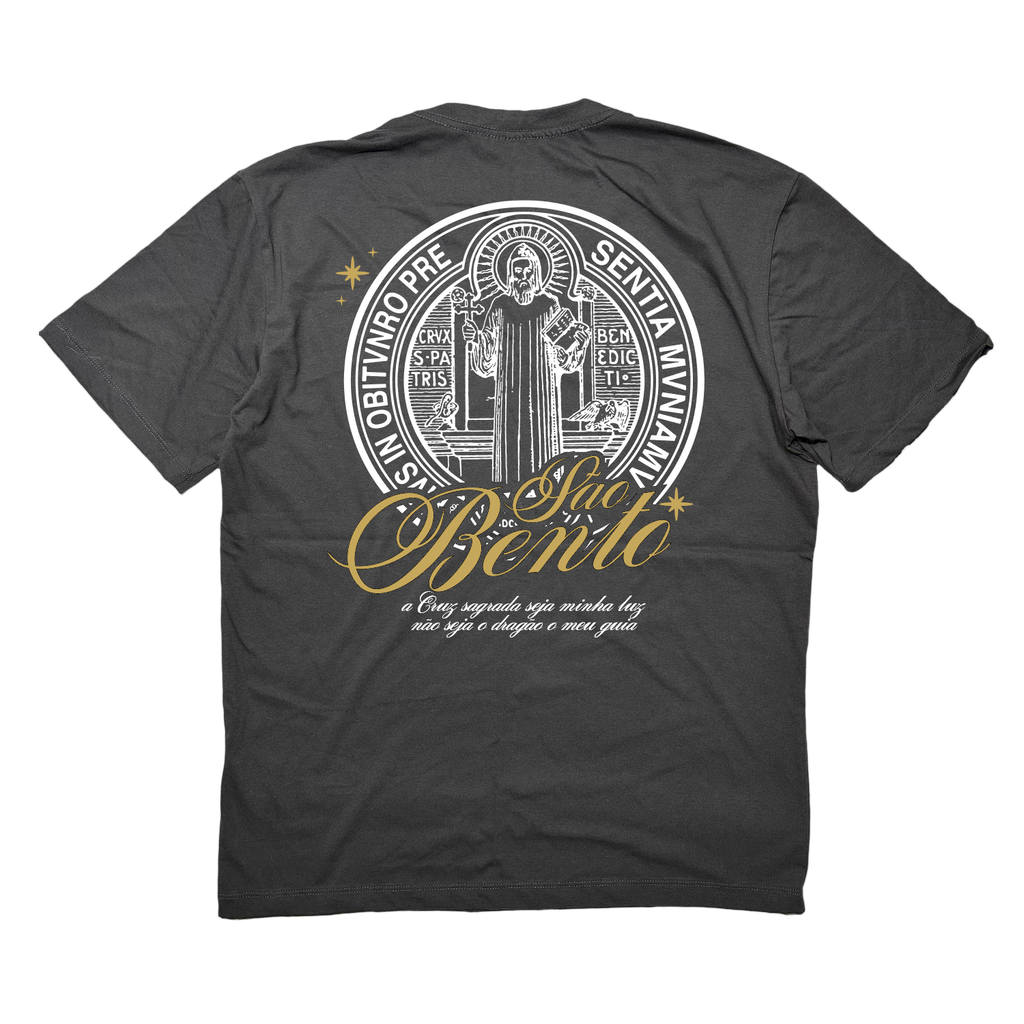 Camiseta Oversized Medalhão São Bento - Grafite ref 3226