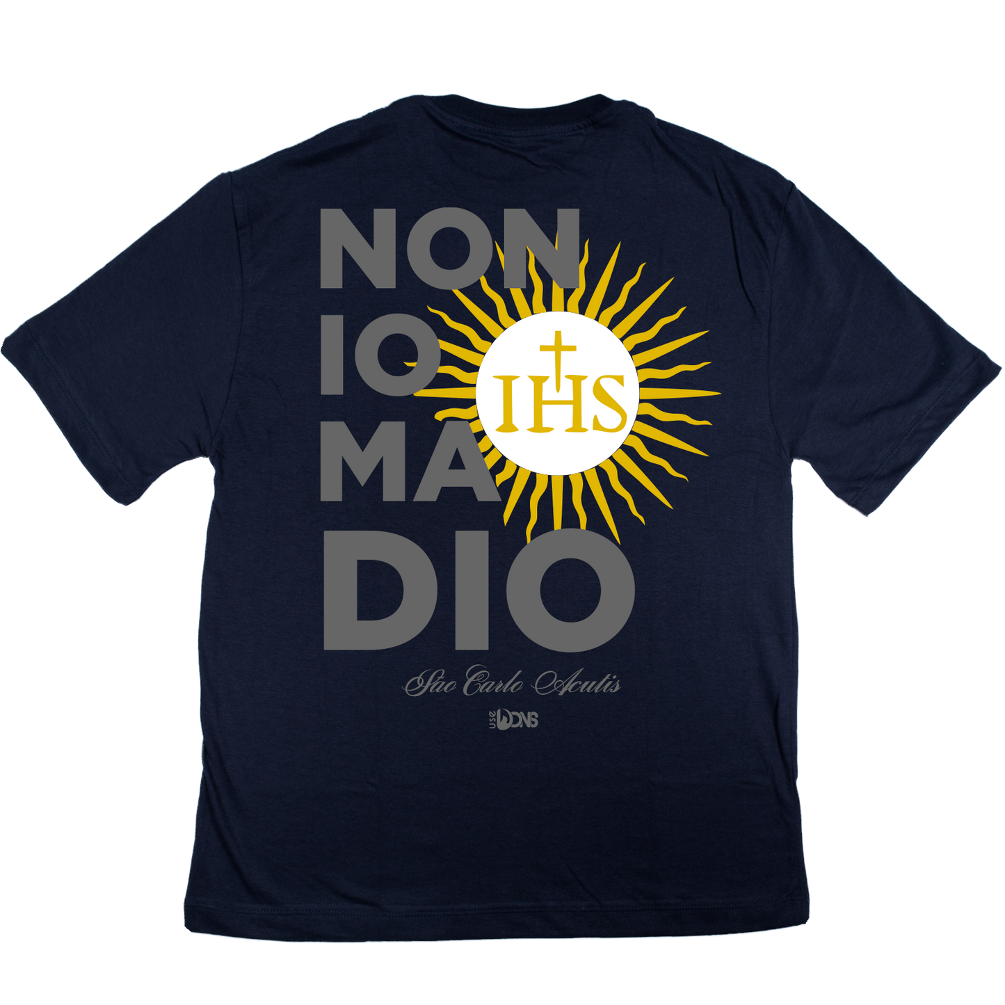 Oversized T-Shirt – Saint Carlo Acutis “Not I, but God” - Navy