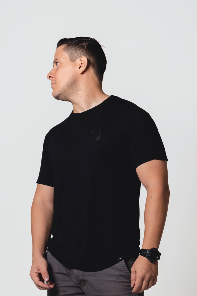 Minimalist Saint Benedict T-Shirt - Black