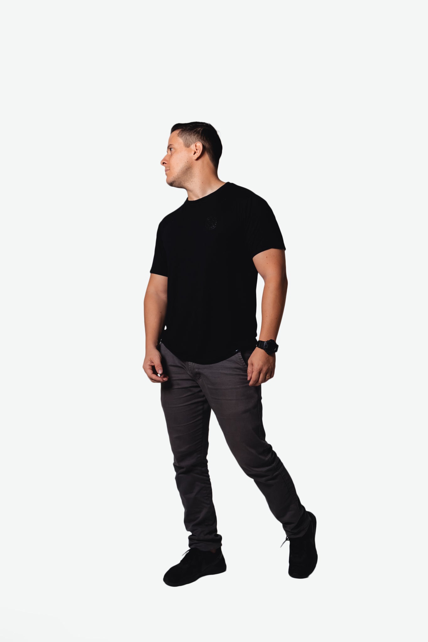 Minimalist Saint Benedict T-Shirt - Black