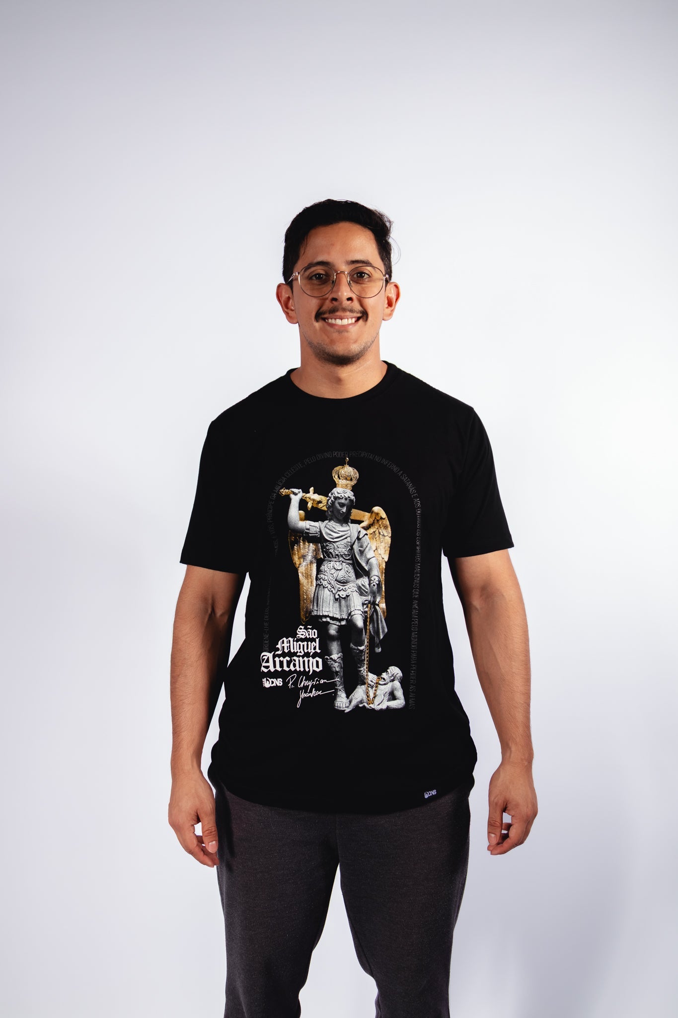 Camiseta Oversized São Miguel Arcanjo do Monte Gargano - Preto ref 3251
