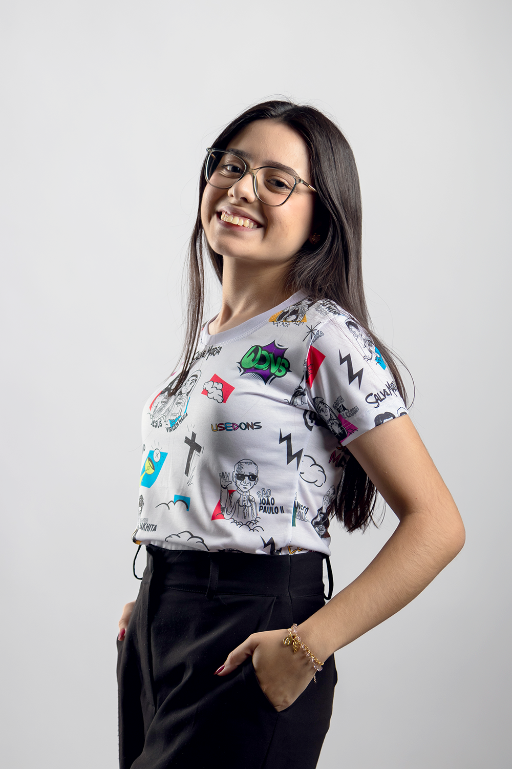 Women’s Fitted Tee – Usedons Cartoon Saints