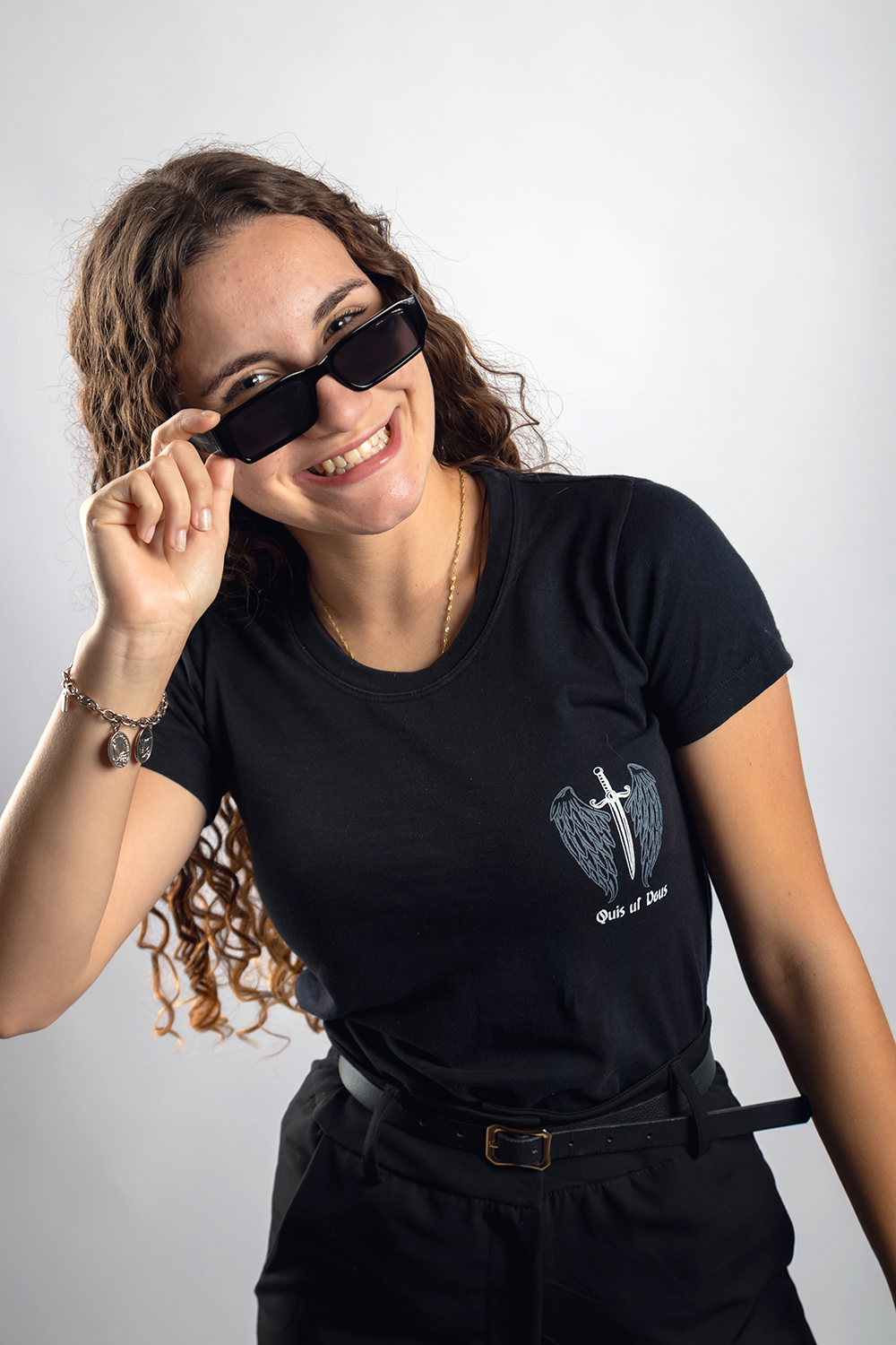 Baby Look São Miguel Arcanjo Monocromático - ref 217