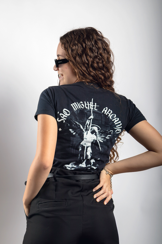 Baby Look São Miguel Arcanjo Monocromático - ref 217