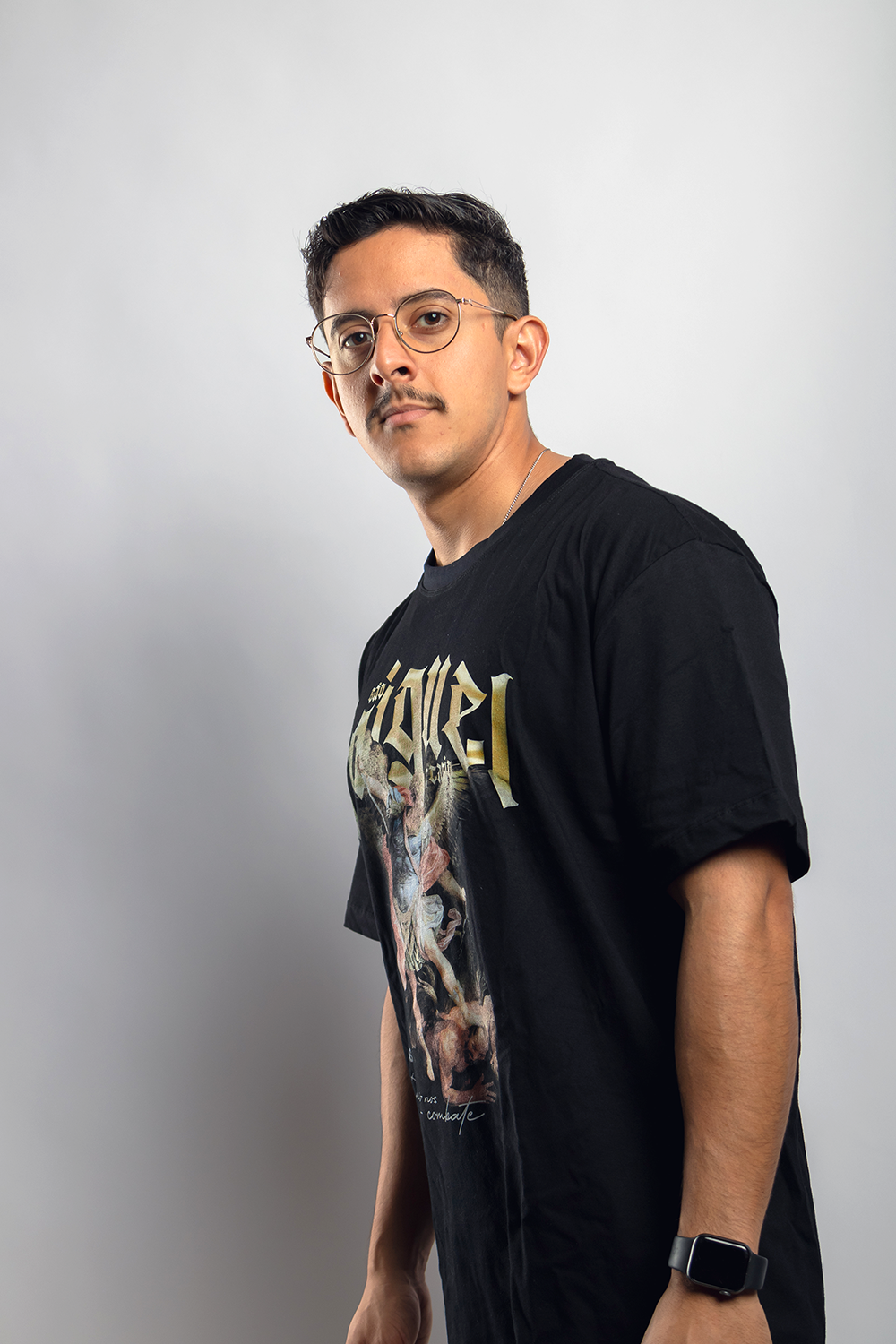 Camiseta Oversized São Miguel Arcanjo 'Combate' - Preto ref 3222
