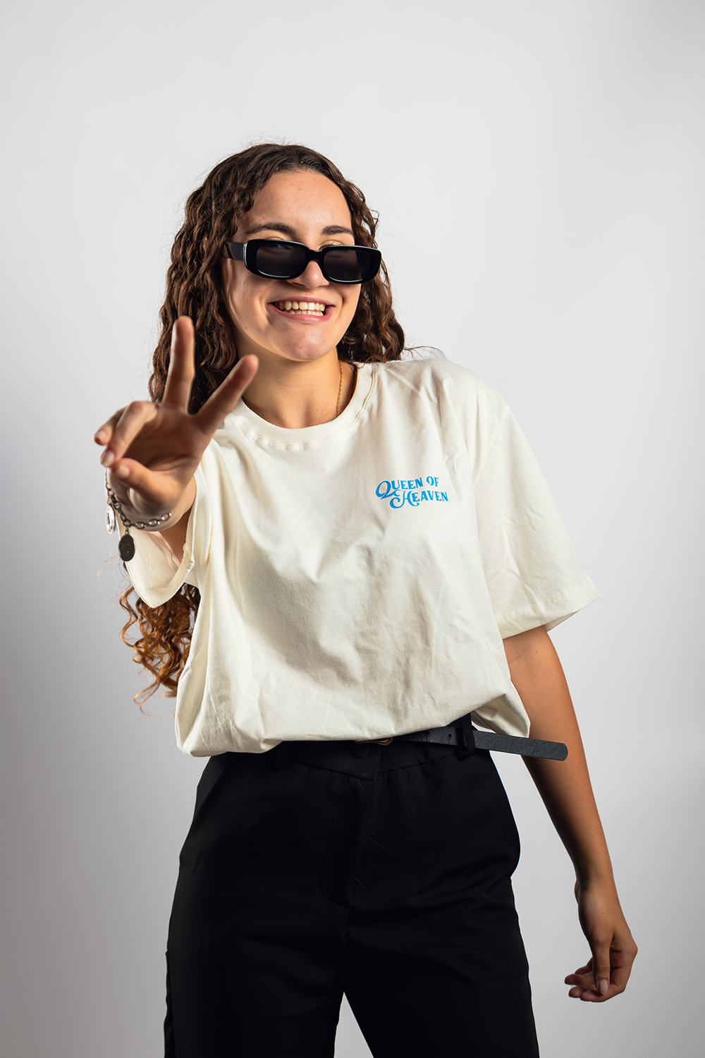 Oversized T-Shirt – Queen of Heaven - Off White - Ref. 3199