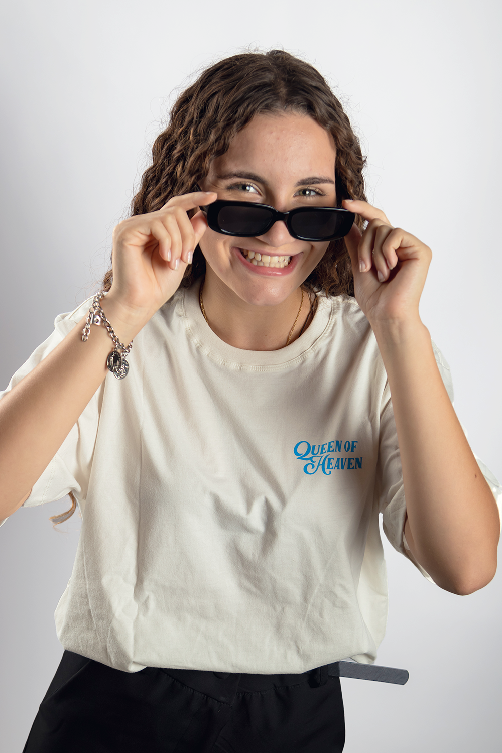 Oversized T-Shirt – Queen of Heaven - Off White - Ref. 3199