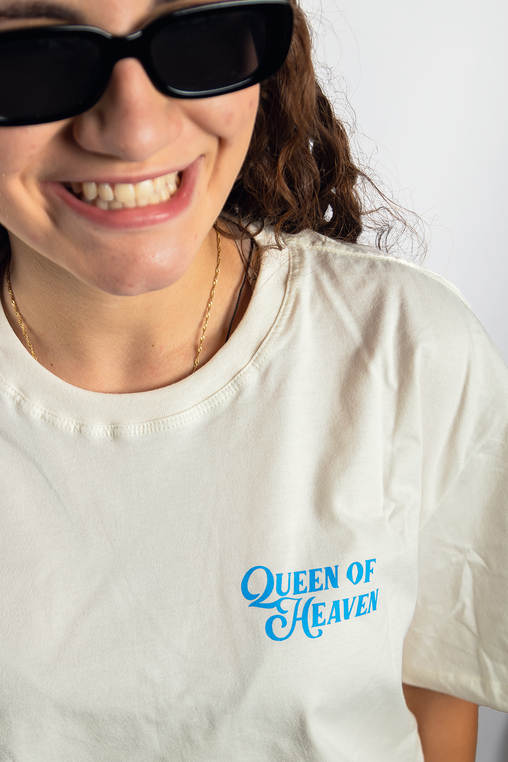 Oversized T-Shirt – Queen of Heaven - Off White - Ref. 3199