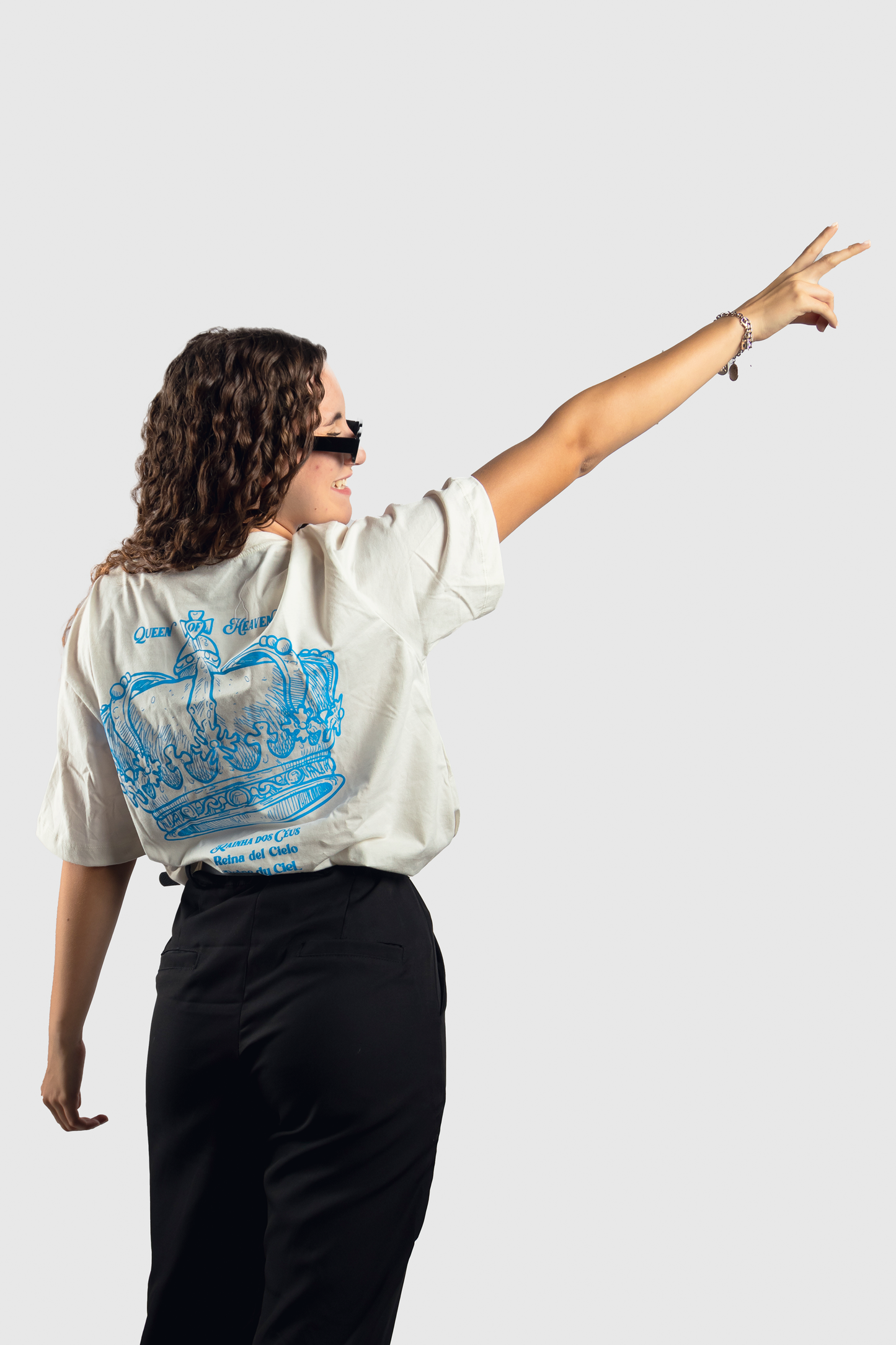 Oversized T-Shirt – Queen of Heaven - Off White - Ref. 3199