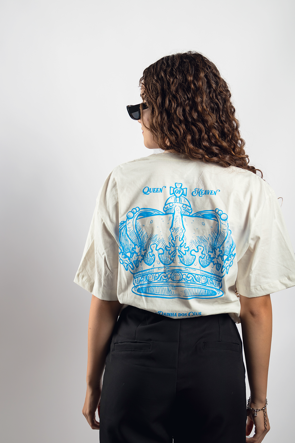 Oversized T-Shirt – Queen of Heaven - Off White - Ref. 3199