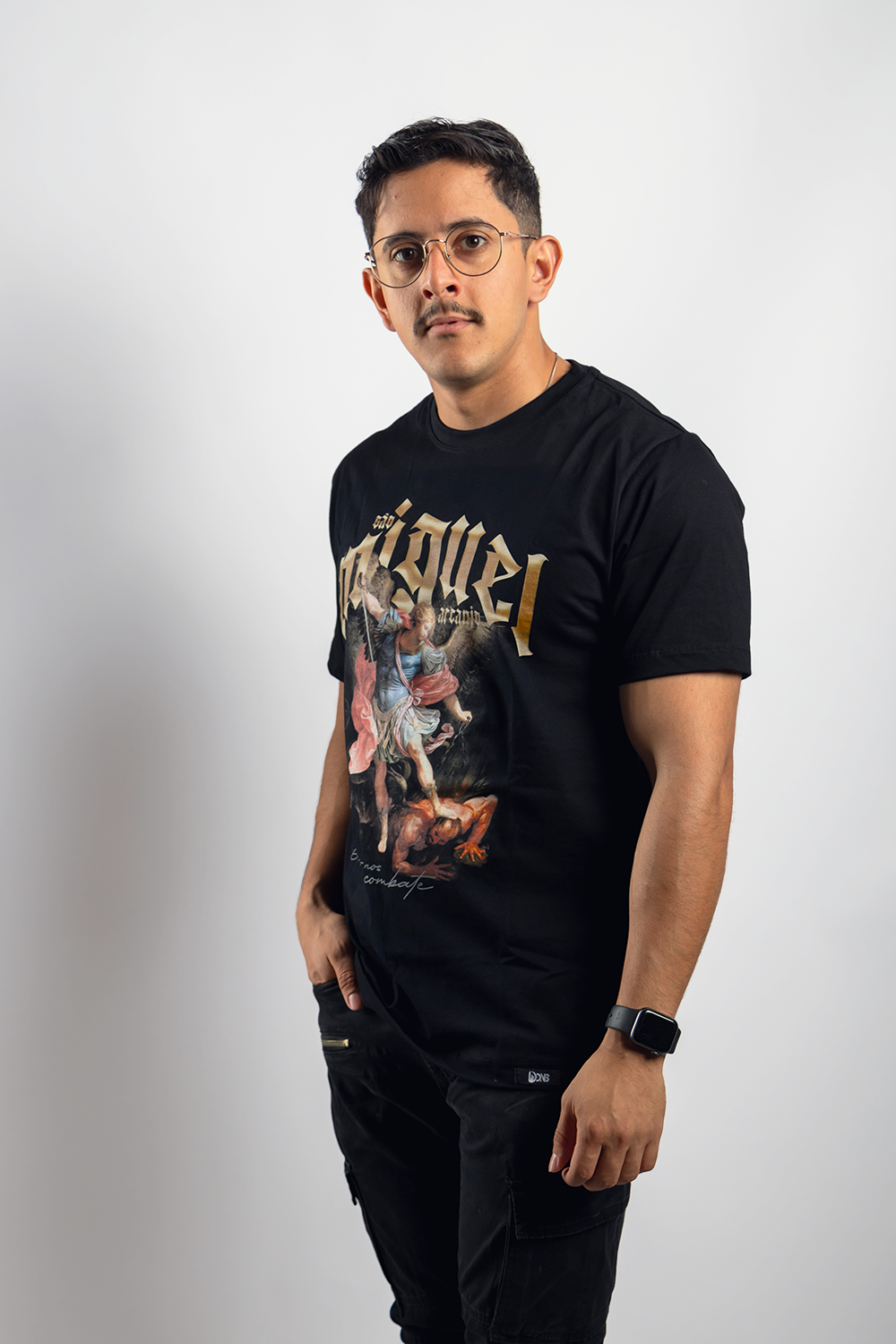 Camiseta São Miguel Arcanjo 'Combate'  - Preto ref 3222