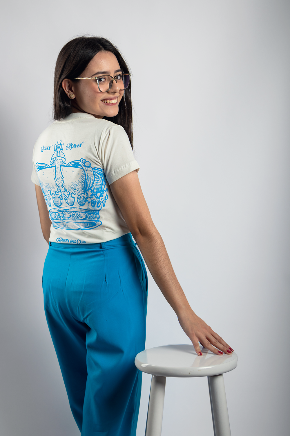 Women’s Fitted Tee – Queen of Heaven - Off White - Ref. 3199