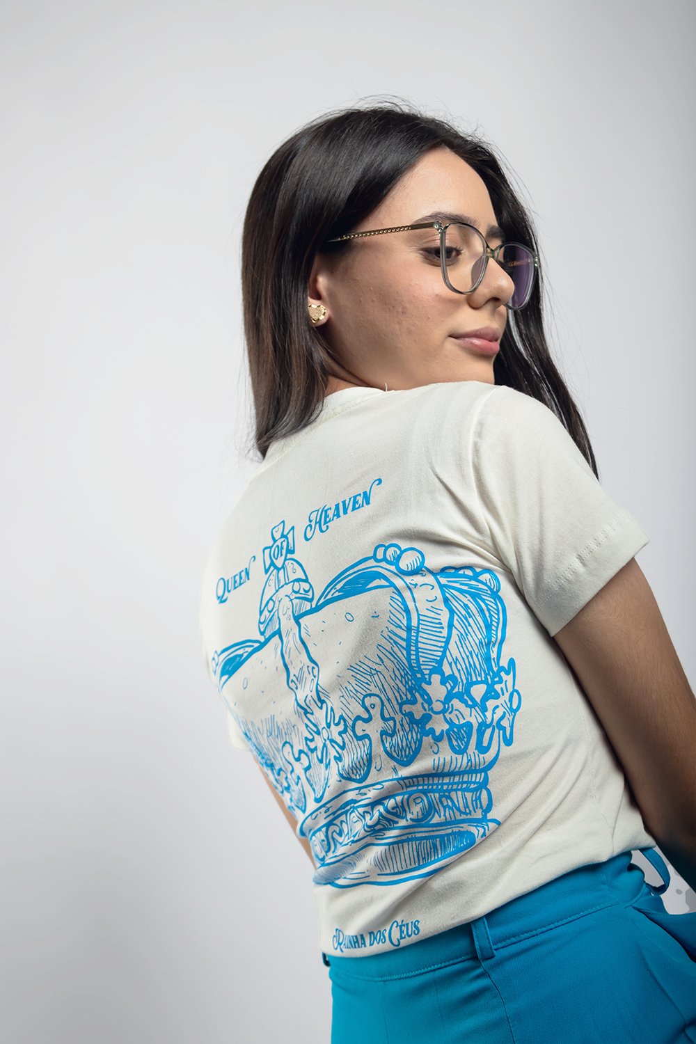 Women’s Fitted Tee – Queen of Heaven - Off White - Ref. 3199
