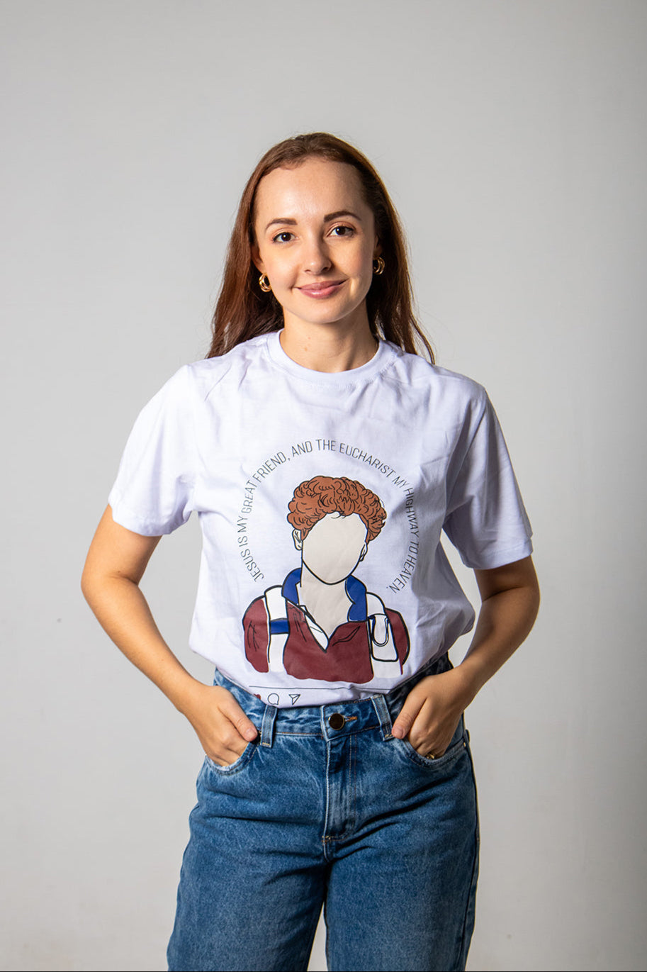 Camiseta Carlo Acutis Desenho
