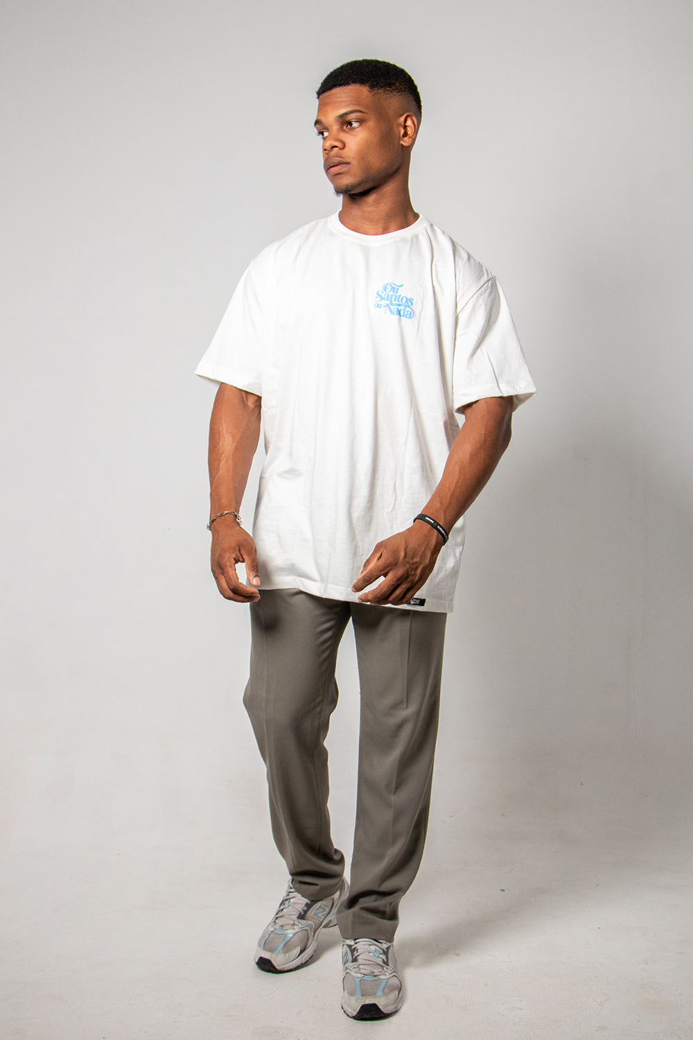 Camiseta Oversized Ou Santos ou Nada - Off White ref 3201