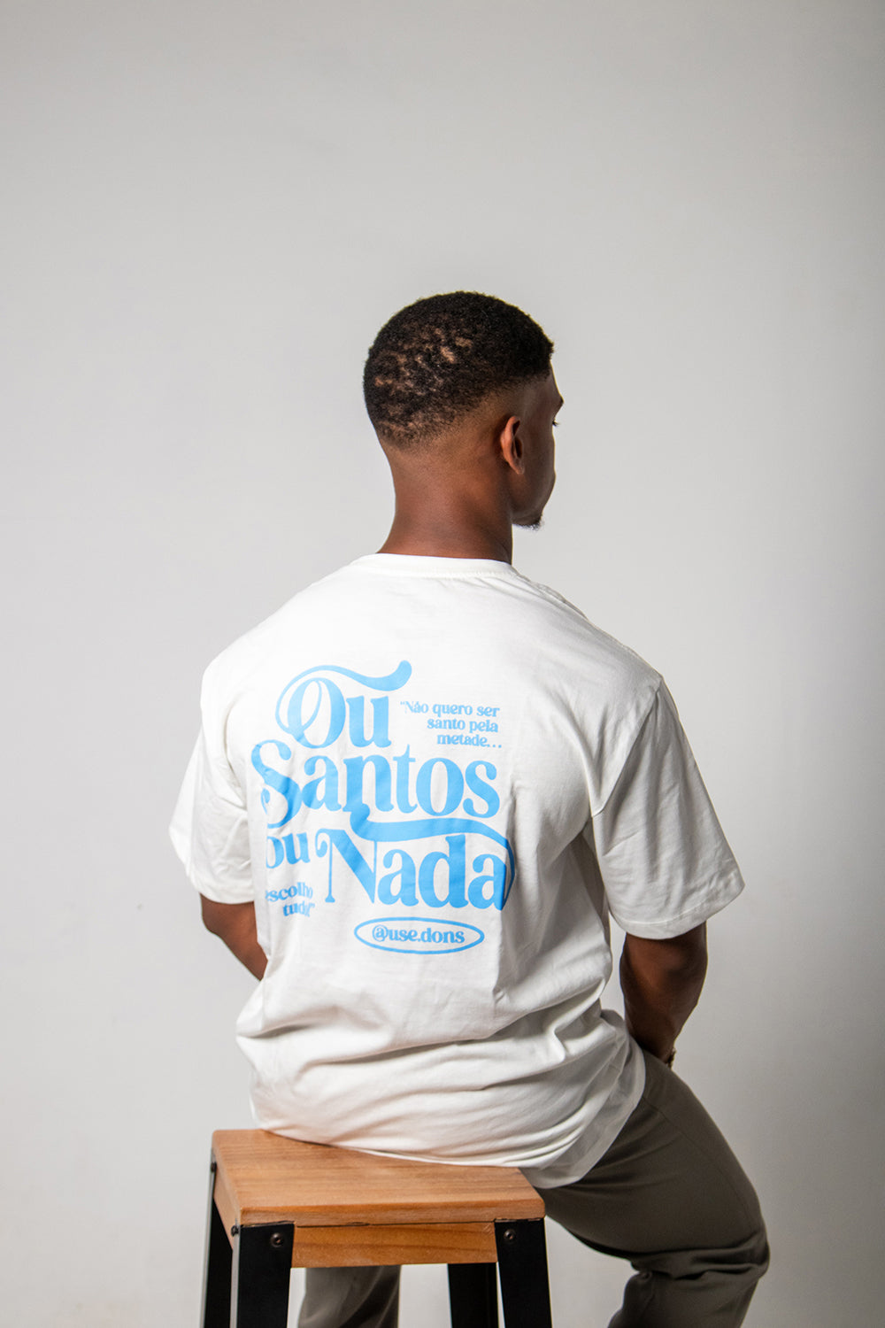 Camiseta Oversized Ou Santos ou Nada - Off White ref 3201