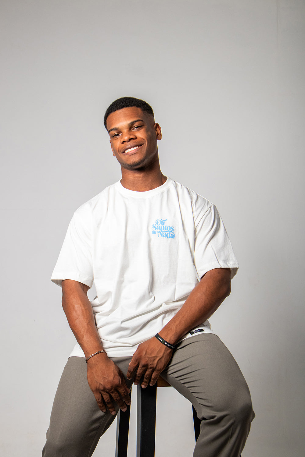 Camiseta Oversized Ou Santos ou Nada - Off White ref 3201