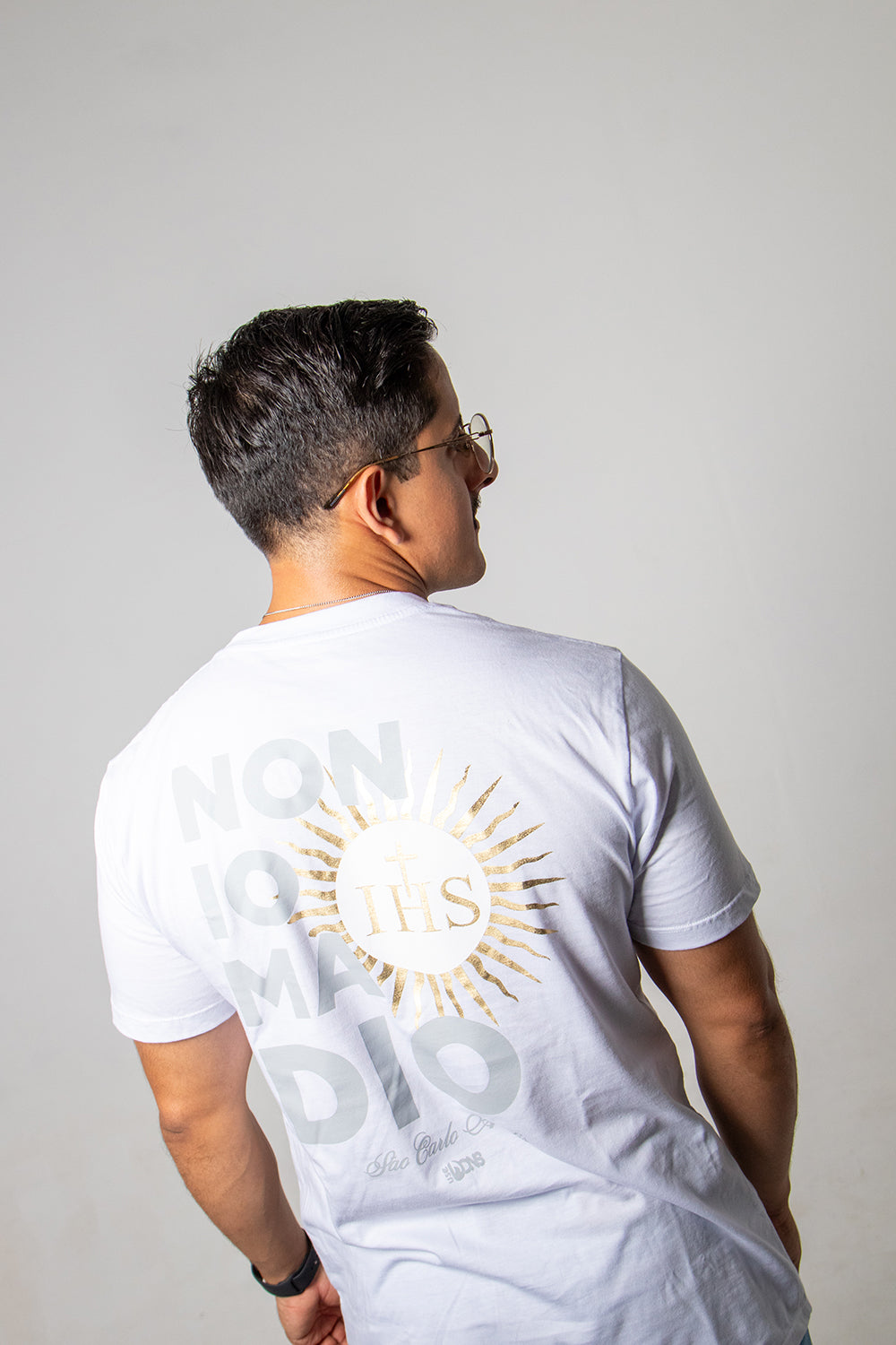 T-Shirt – Saint Carlo Acutis “Not I, but God” - White