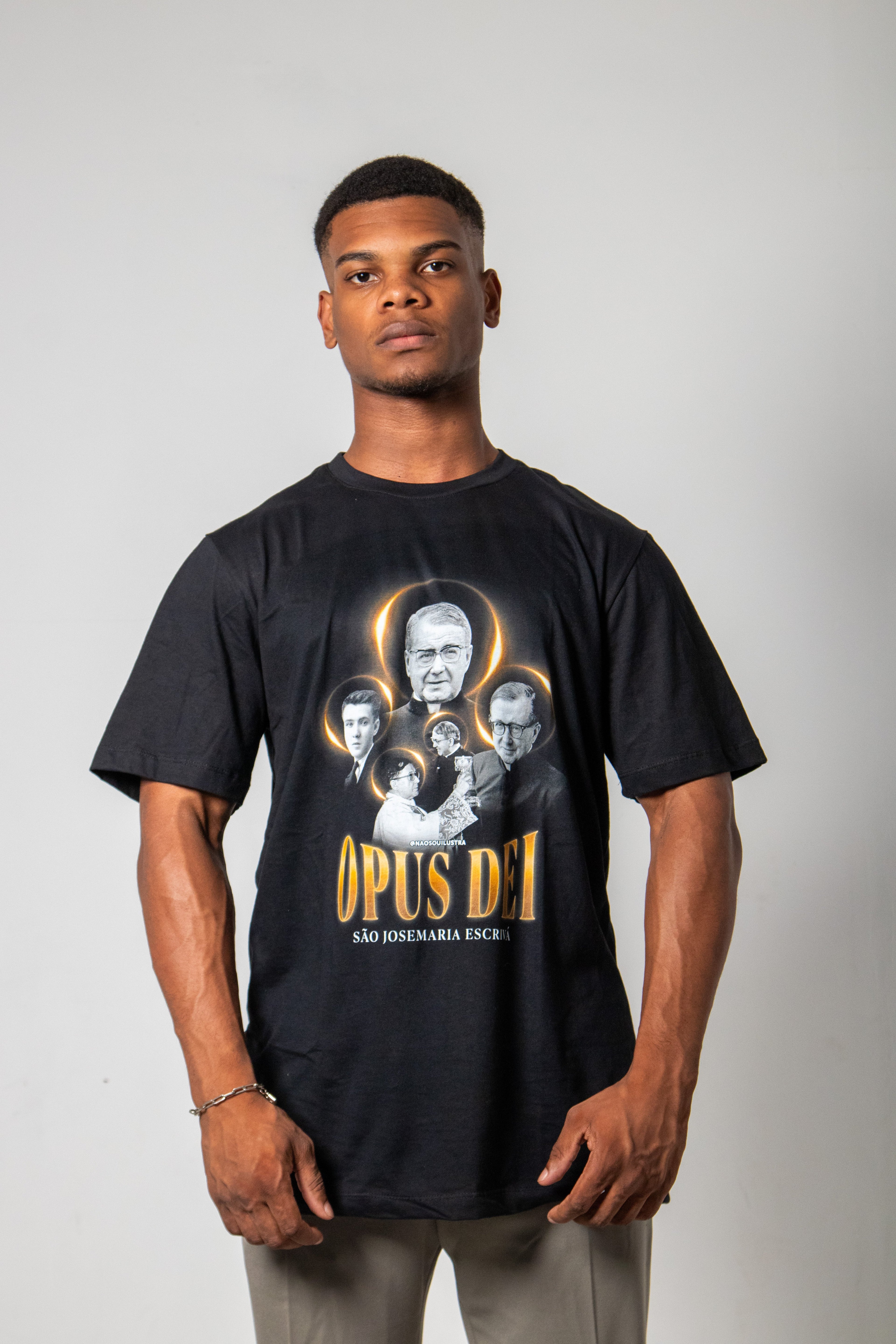 Camiseta Oversized São Josemaria Escrivá - Preto ref 3247