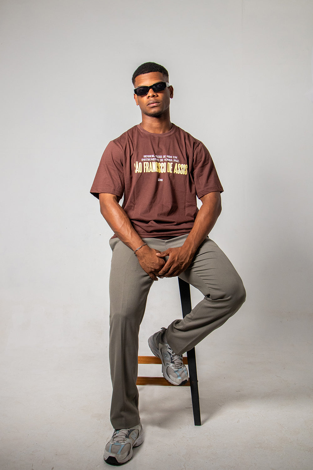 Oversized T-Shirt – Usedons Saint Francis of Assisi - Brown - Ref. 3178