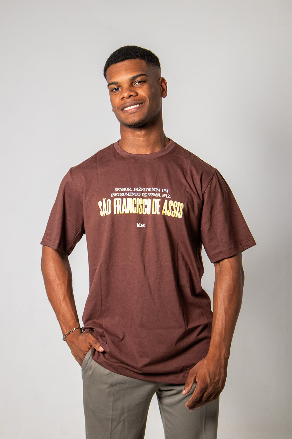 Oversized T-Shirt – Usedons Saint Francis of Assisi - Brown - Ref. 3178