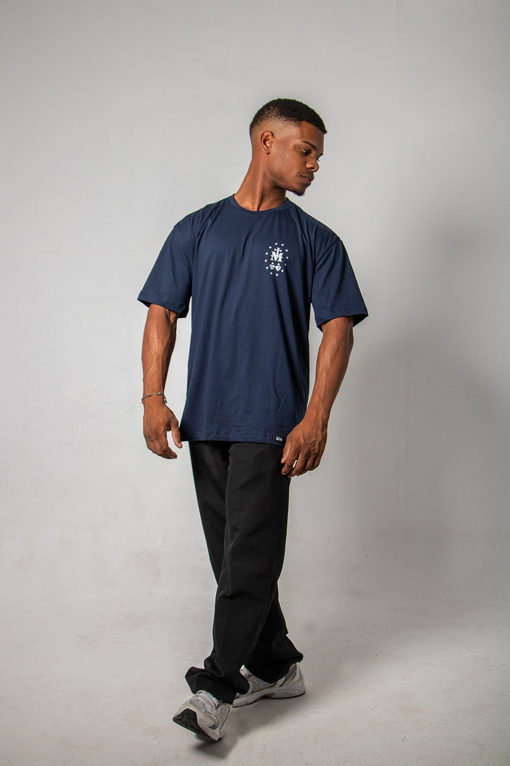 Camiseta Oversized Nossa Senhora das Graças - Azul Marinho ref 3245