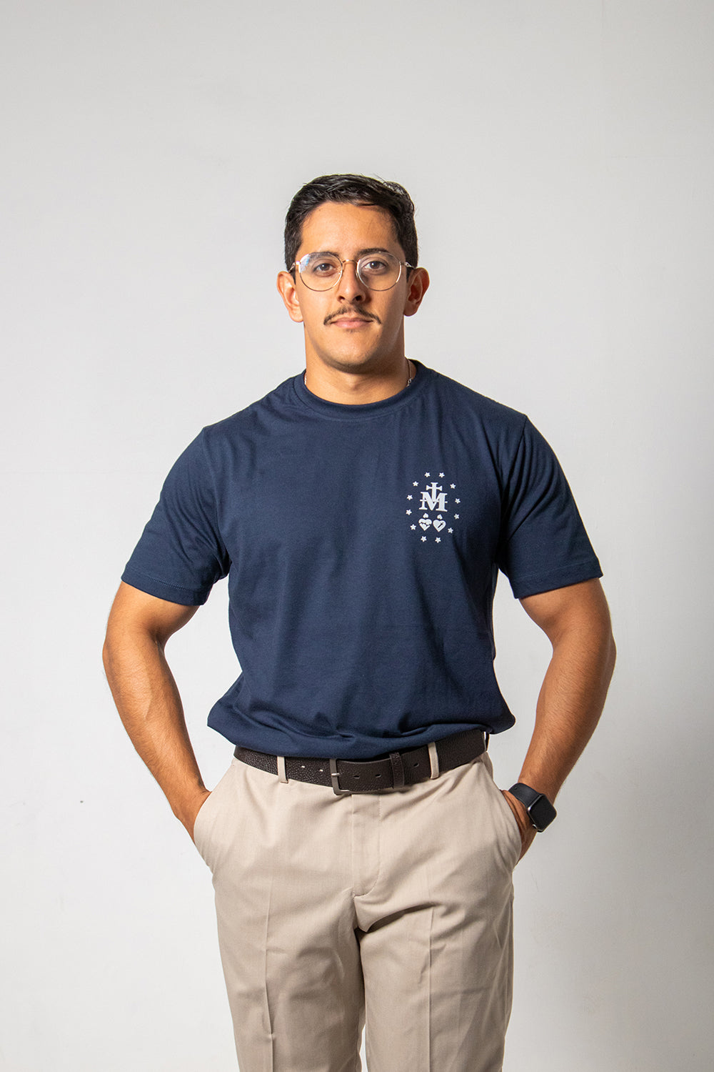 Camiseta Nossa Senhora das Graças - Azul Marinho ref 3245