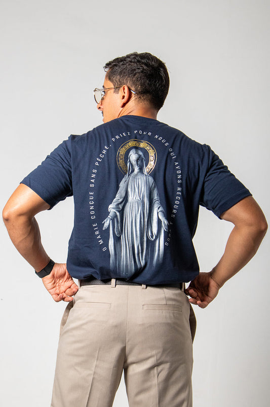 Camiseta Nossa Senhora das Graças - Azul Marinho ref 3245