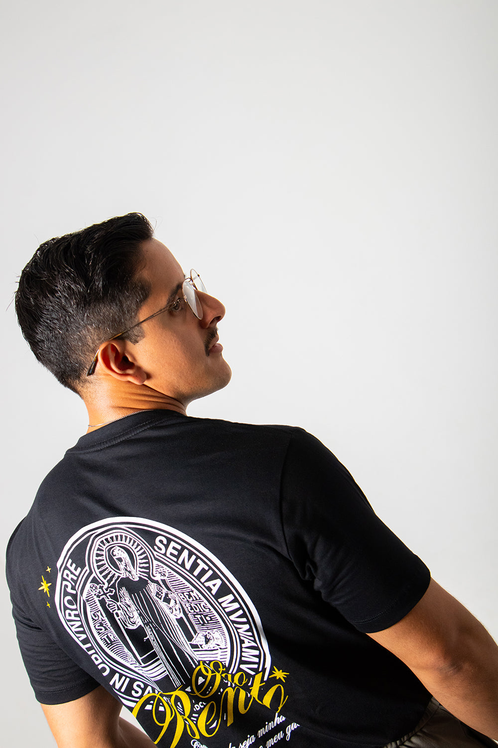 Saint Benedict Medallion T-Shirt - Black