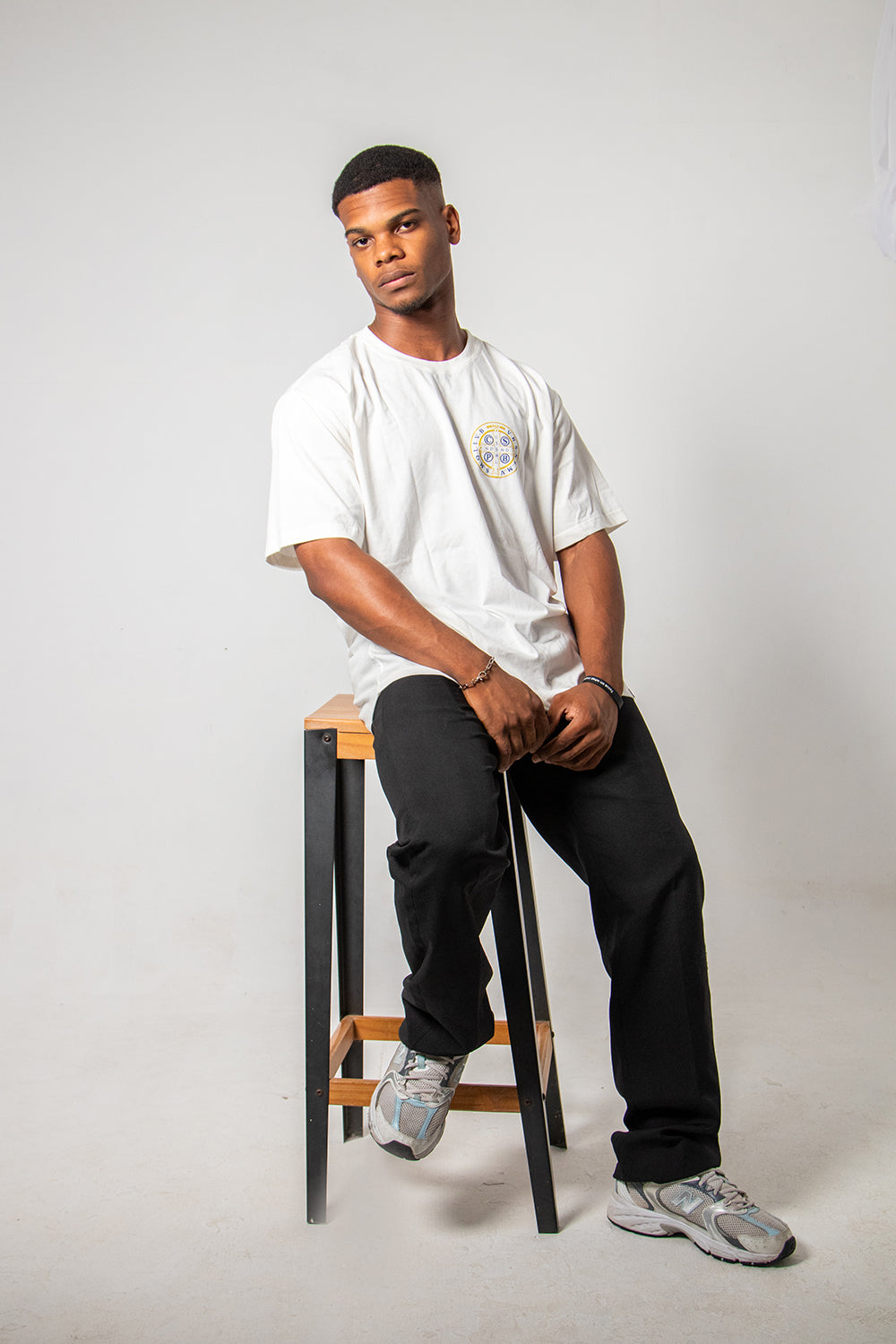 Oversized T-Shirt – Saint Benedict Medallion - Off White