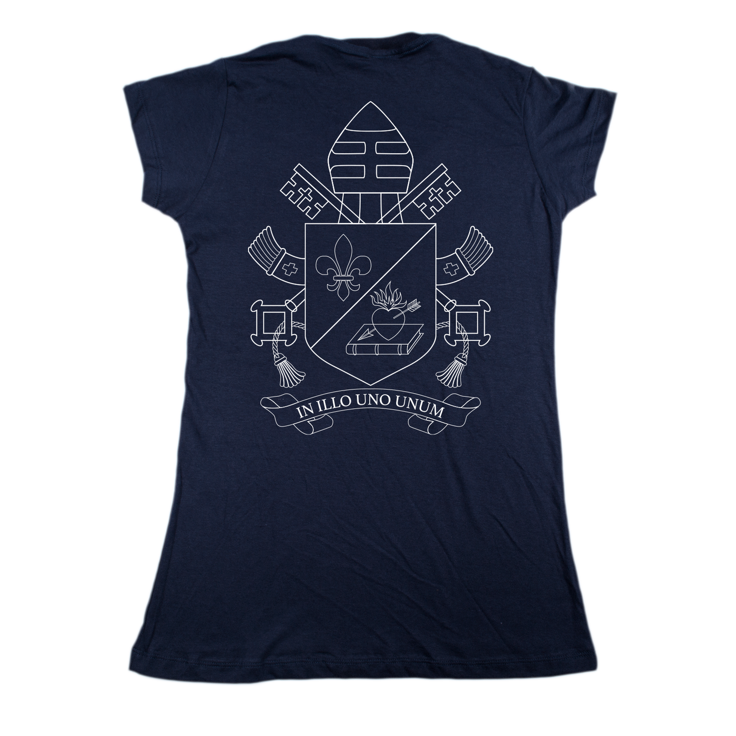 Women’s Fitted Tee O mal não prevalecerá - Papa Leão XIV ref 3243