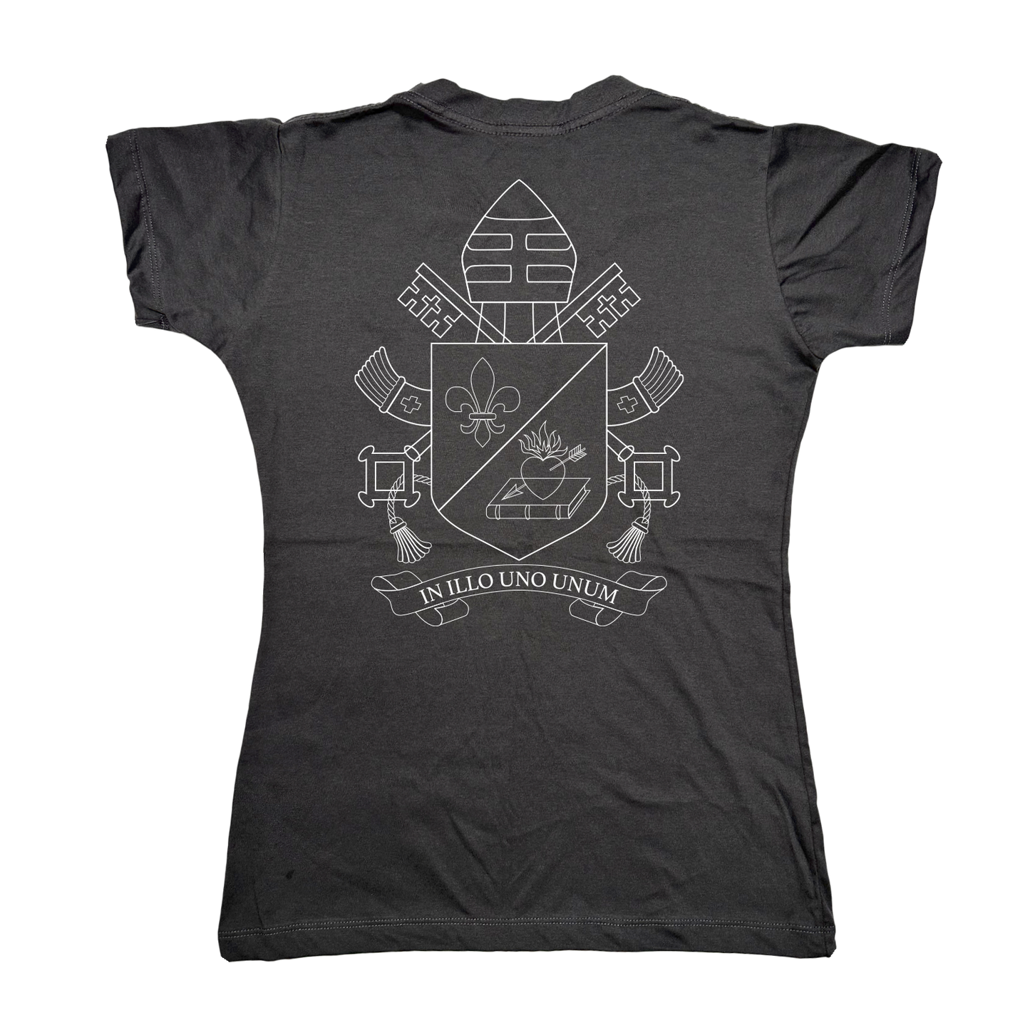 Women’s Fitted Tee O mal não prevalecerá - Papa Leão XIV ref 3243