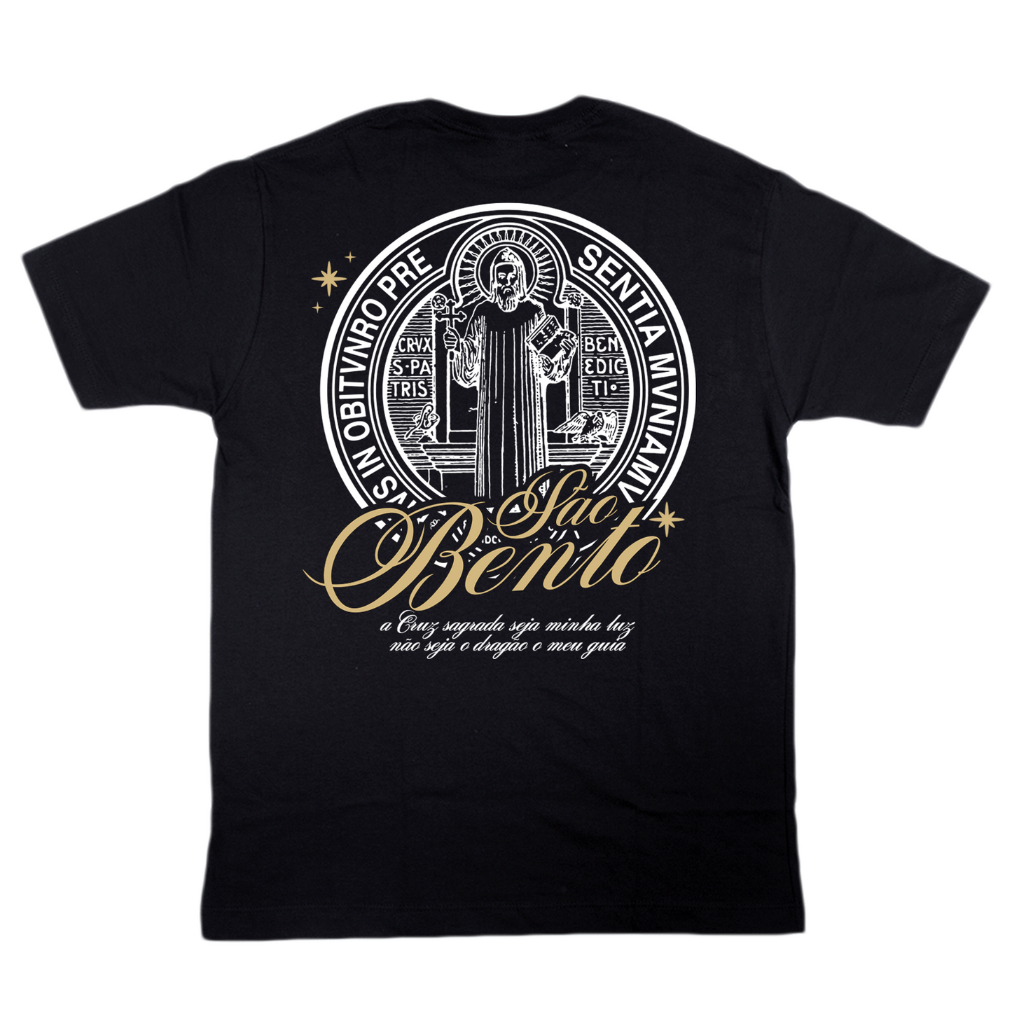 Saint Benedict Medallion T-Shirt - Black