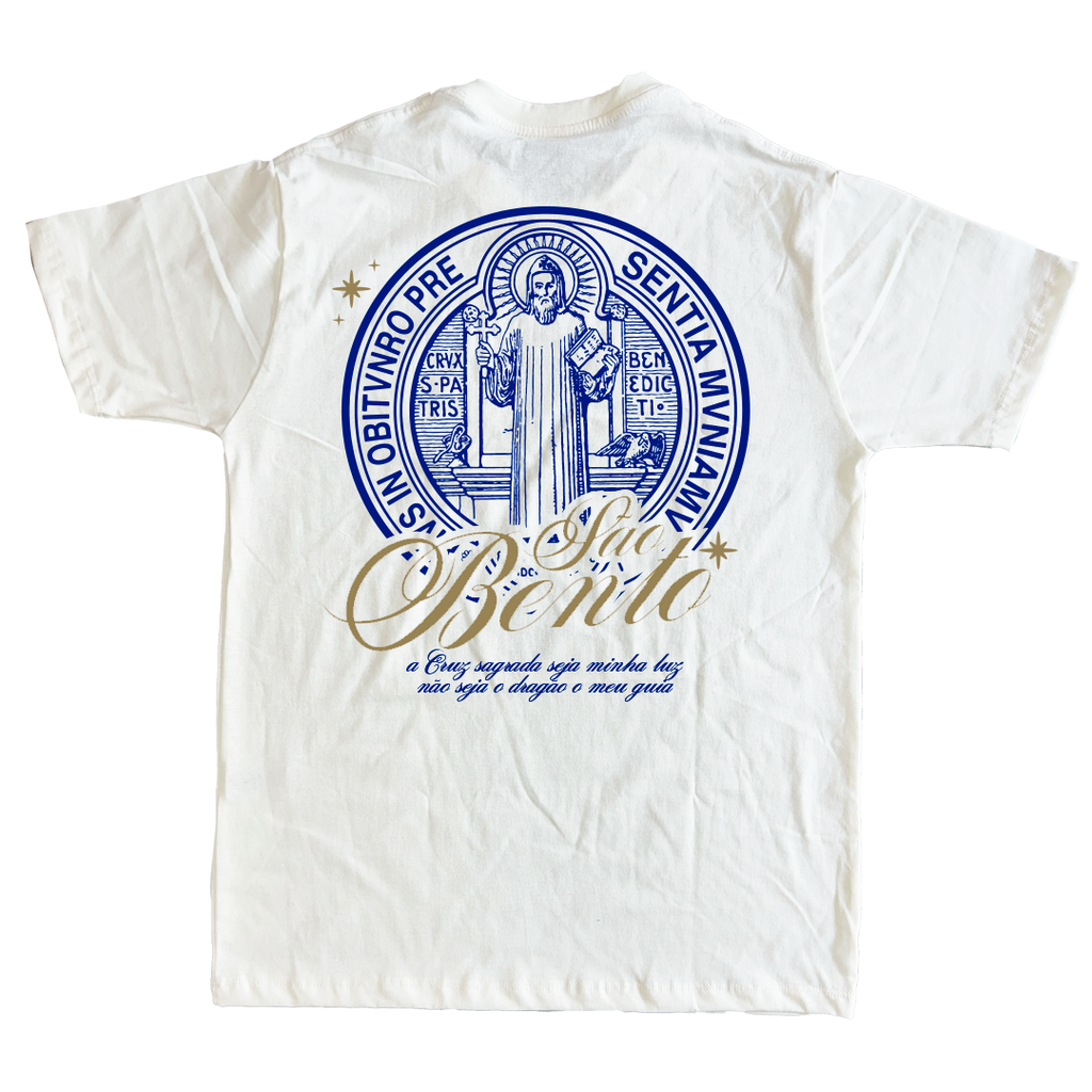 Camiseta Medalhão São Bento - Off White ref 3226