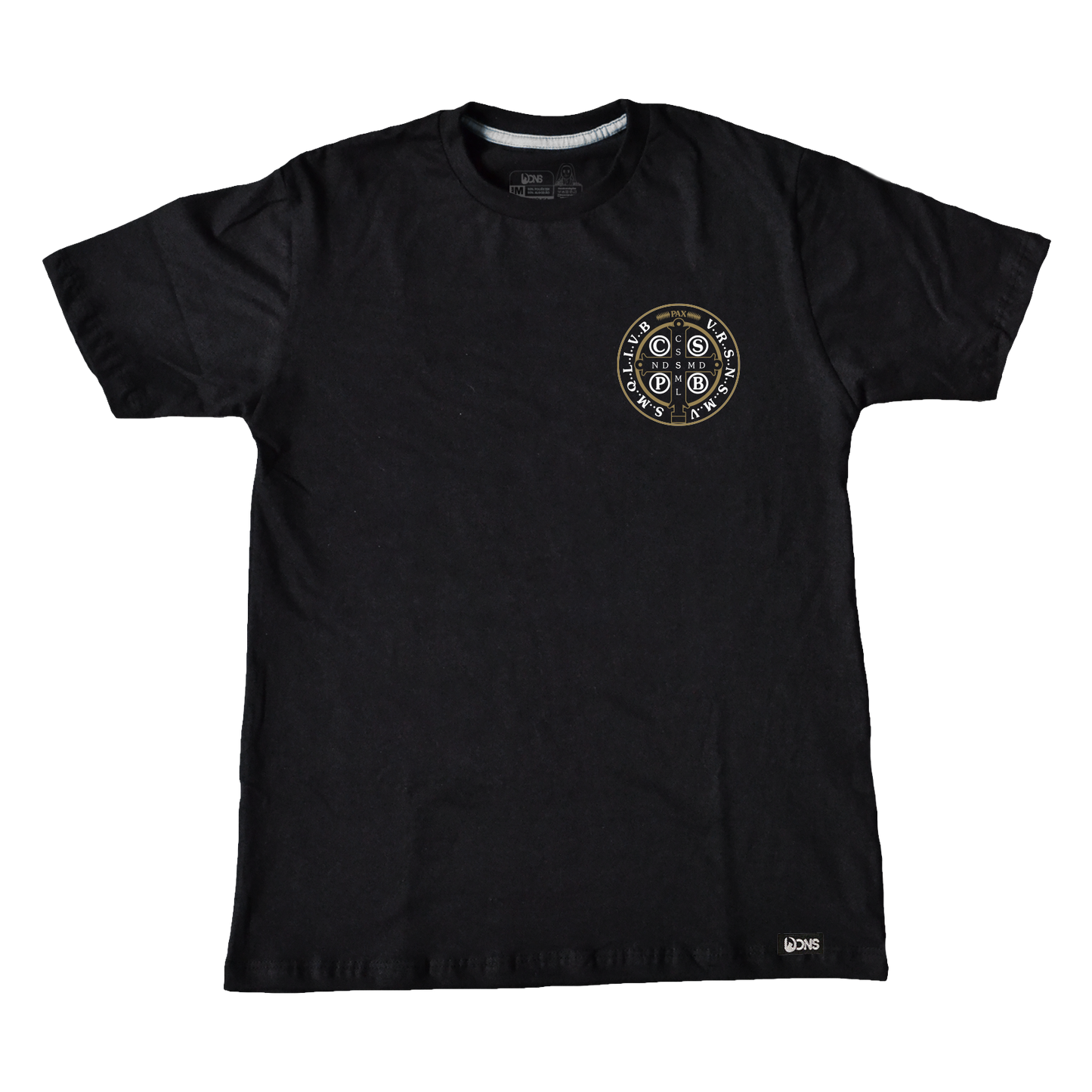 Saint Benedict Medallion T-Shirt - Black