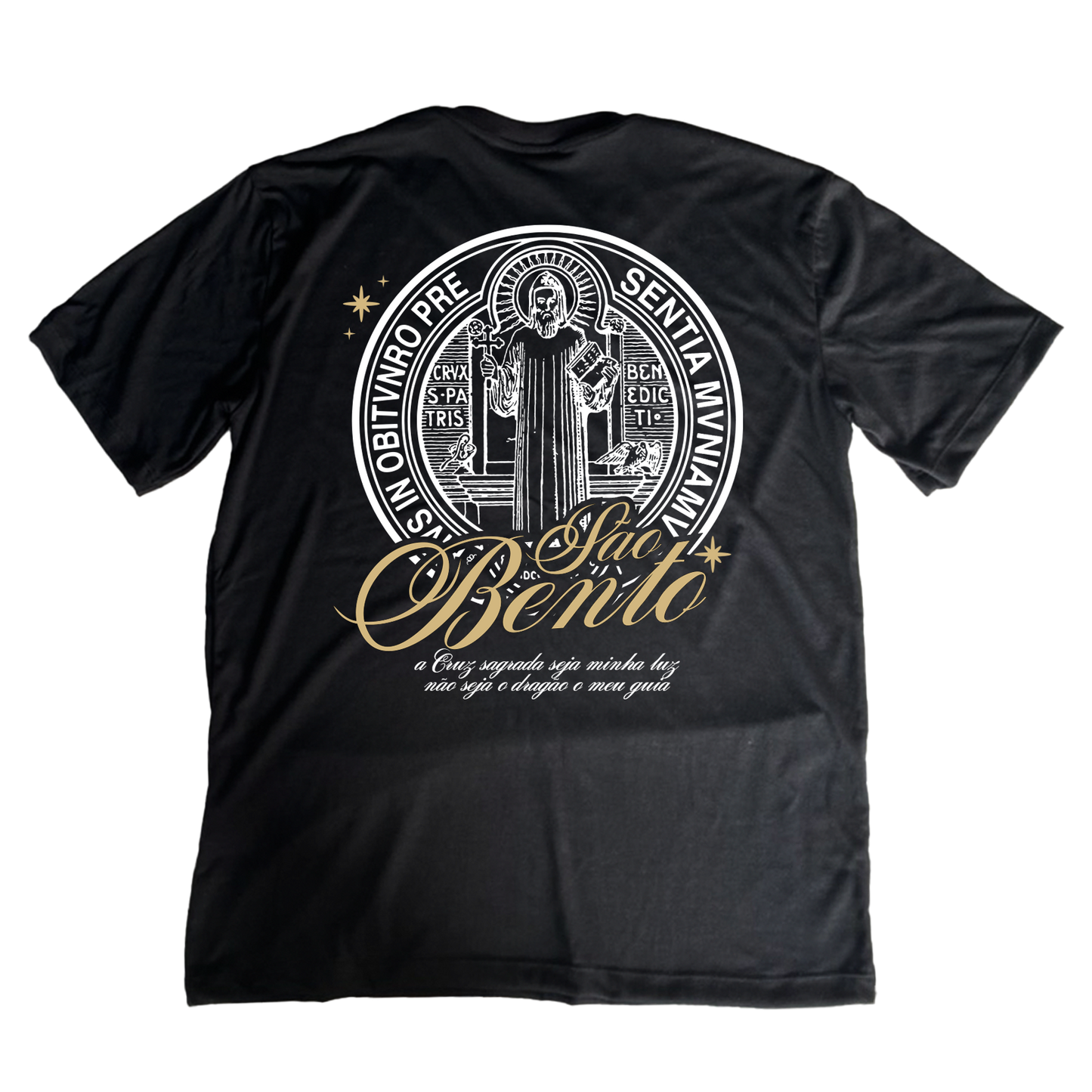 Oversized T-Shirt – Saint Benedict Medallion - Black - Ref. 3226