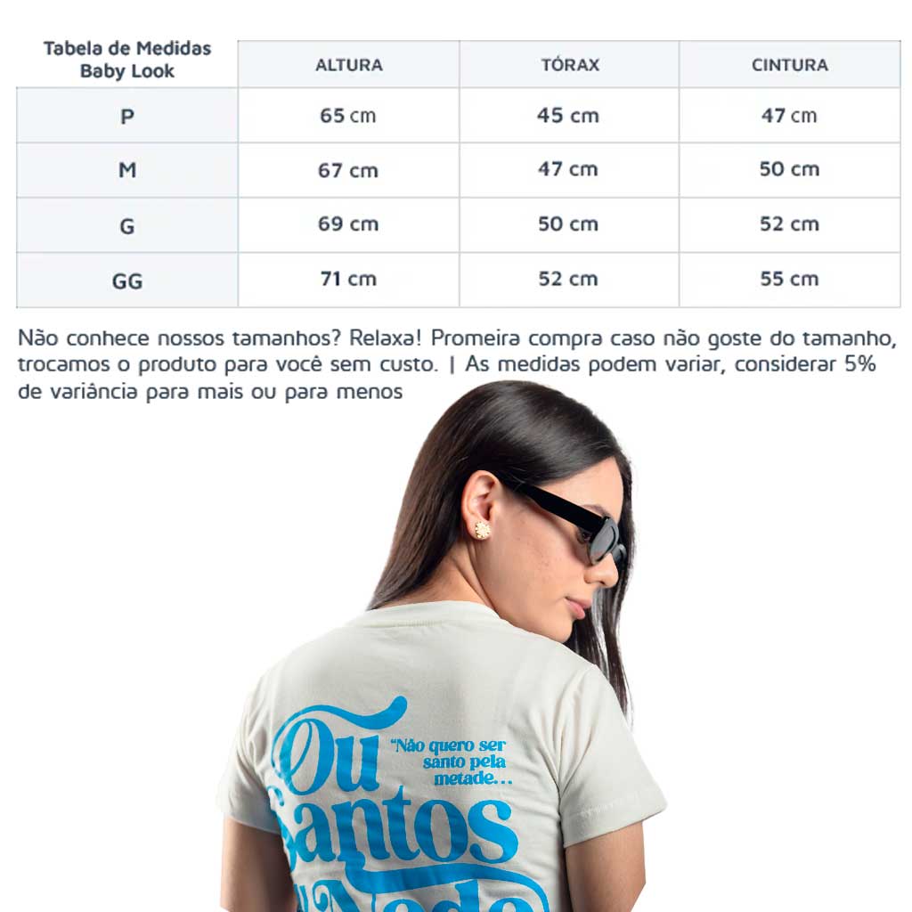 Baby Look Nossa Senhora de Guadalupe - Preto ref 3229