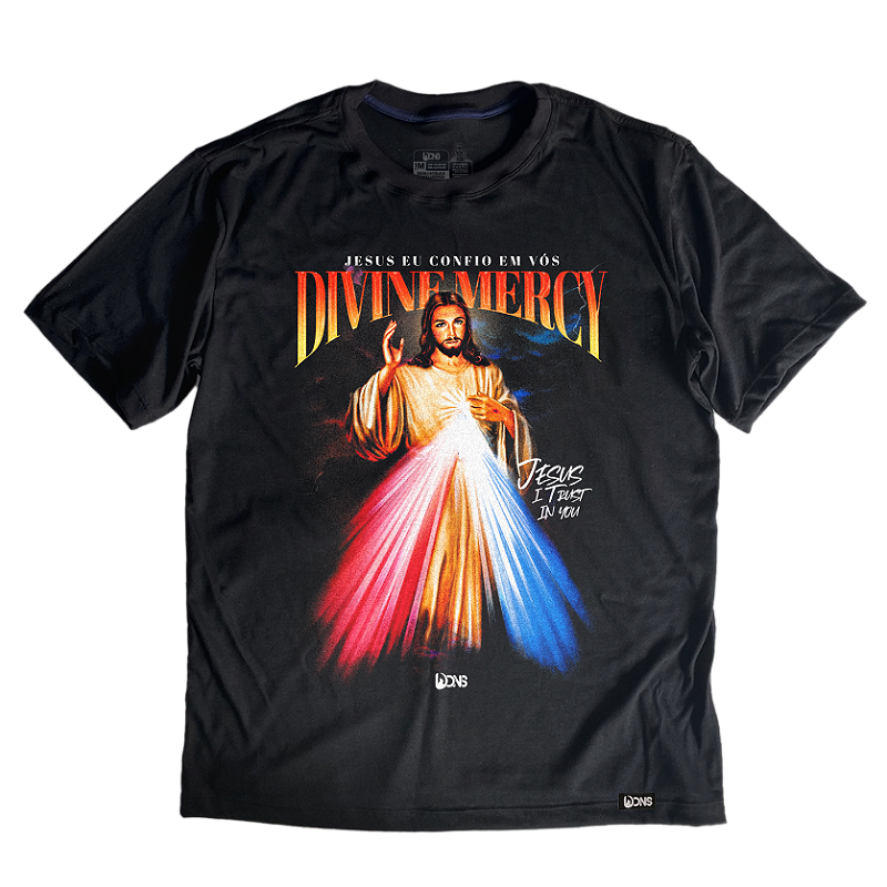 Oversized T-Shirt – Usedons Divine Mercy Jesus - Black - Ref. 3184