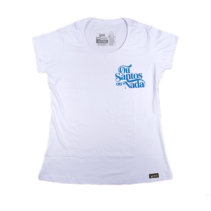 Baby Look Ou Santos ou Nada - Branco ref 3201