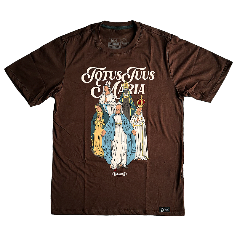 Totus Tuus Mary T-Shirt - Brown