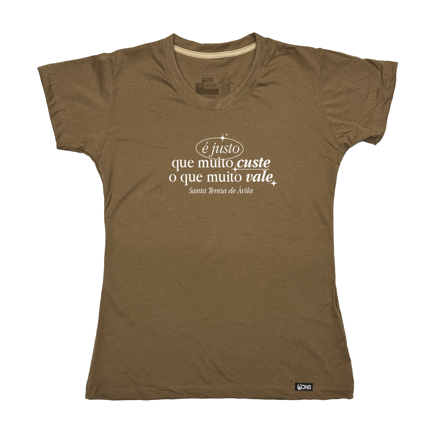 Women’s Fitted Tee É justo que muito custe - Santa Teresa d'Ávilla ref 3257